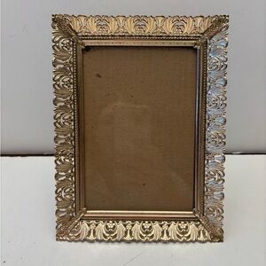 Vintage Floral Gold color 5x7 Picture Frame for Wall or Table